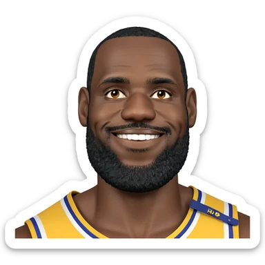 smiling dark-skinned male portrait sticker