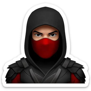 Red ninja sticker