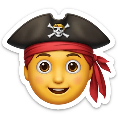Make an emoji for pirates sticker