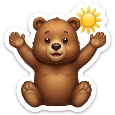 Bear with sunshine  sticker