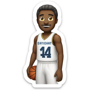 Basketball player and there number is 4 sticker