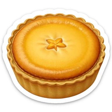 tart food in 3d style no faces sticker