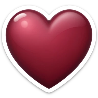 burgundy heart like iphone sticker