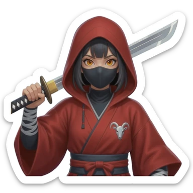 Ninja girl zodiac ♈️ sticker