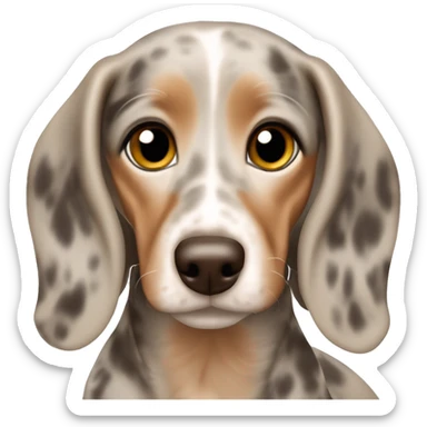 Tan merle mini dachshund sticker