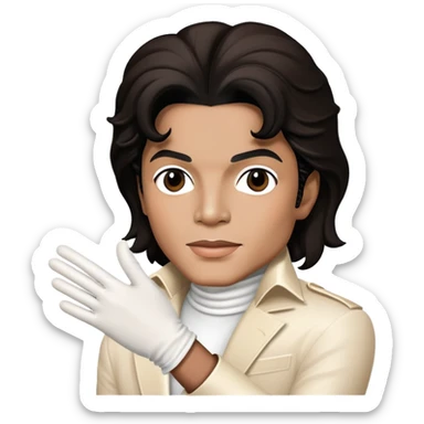 Michael Jackson with white glove sticker