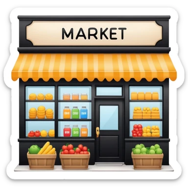 One shop with the nam market ( the emoji must have a thin black contorn) sticker