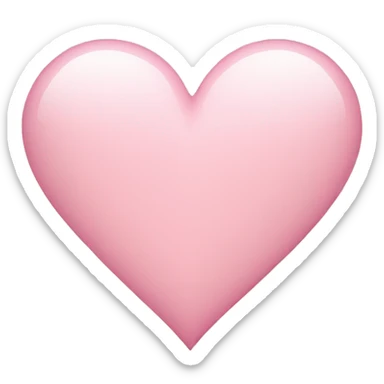 light pink heart sticker