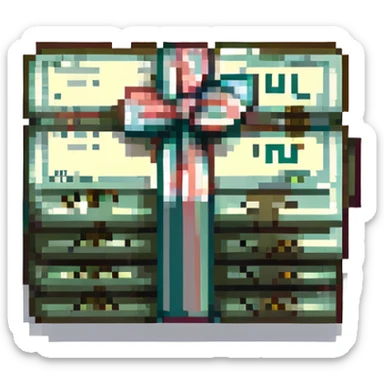 A bundle of dollars sticker