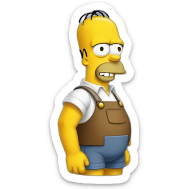 homer simson buvant une bierre sticker