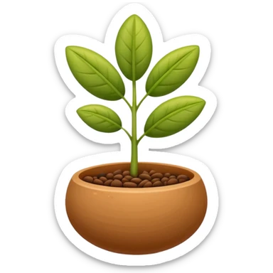a plant seed brown sticker