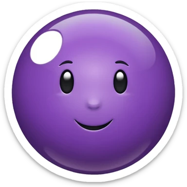 purple color ball sticker