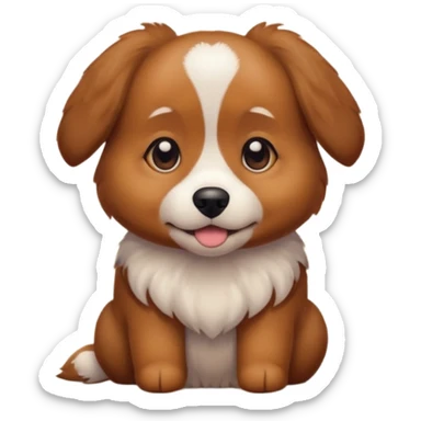 Make a cute brown dog i a carpet sticker