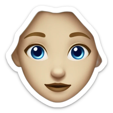 blondhair werewolf girl with blue eyes sticker