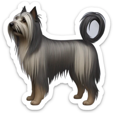 witchy Skye Terrier really long hair pollux sticker