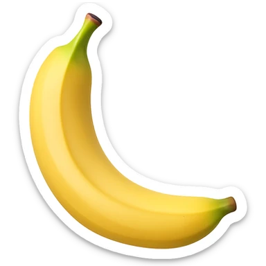Resize the banana emoji to be smaller, targeting a file size of 50-100kb, with no background. sticker