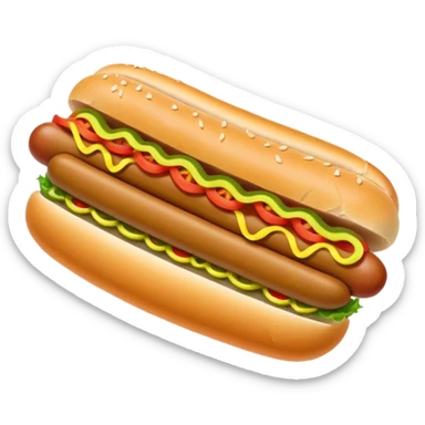 Chicago style hot dog sticker