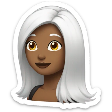 Dos amigas una morocha y otra blanca de pelo negro lacio sticker