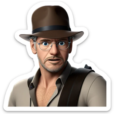 bearded man with blue eyes sticker