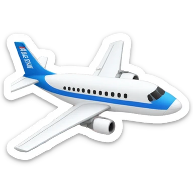 A plane landing on the top of the Empire State Building  sticker