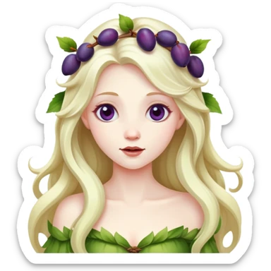 fairy with plums  sticker