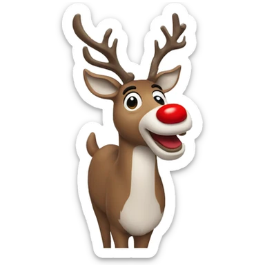 Red Nosed Reindeer sticker