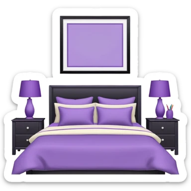 rendering highly realistic, still life ultra detailed, HD, 5000x5000 pixels, clean lines, purple, ivory, Grey color scheme. Teenage bedroom with laptop, poster on wall. Very detailed, vivid, colorful. sticker