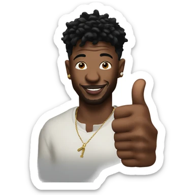 21 savage doing a thumbs up sticker
