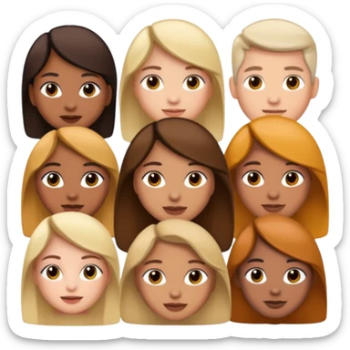 pink video call between people sticker