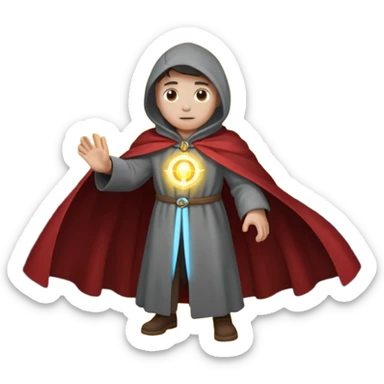 Portal opening behind, cloak pulled toward it sticker