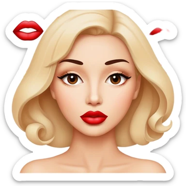 lips seductive word cloud  sticker