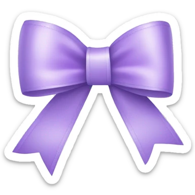 pastel purple ribbon bow sticker