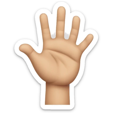 mano con dedo meñique y pulgar flexiona sticker