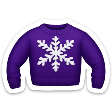 Dark purple Christmas sweater sticker