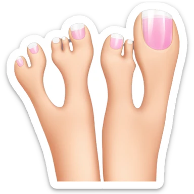 French tip pedicure sticker