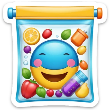 happy zip lock with pounder  sticker