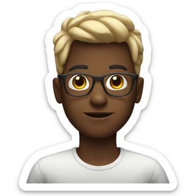 a boy with glasses from the metaverse sticker