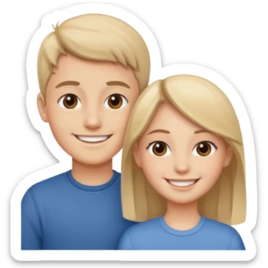 Sister brother sticker