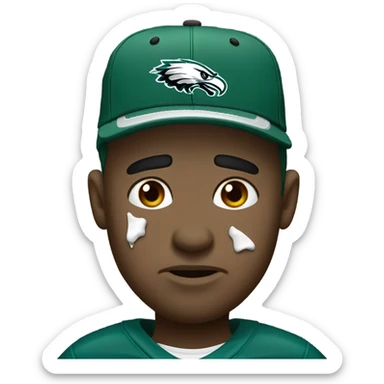 Crying eagles fan sticker