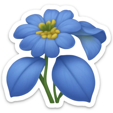 blue flowers sticker