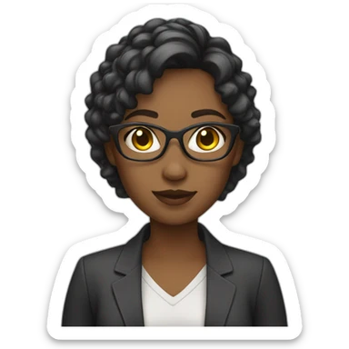 full body girl community manager sticker