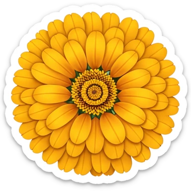 Yellow marigold icon sticker