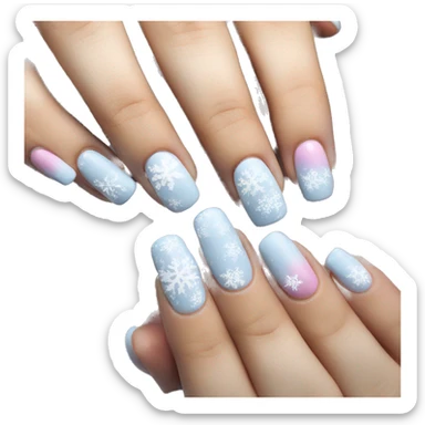 Cute winter nails sticker