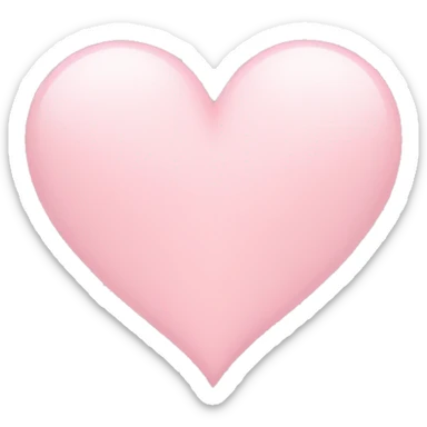 light pink heart sticker
