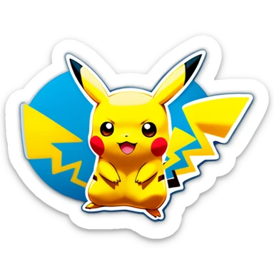 Pikachu loves  sticker