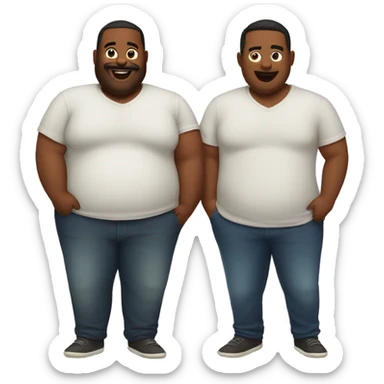 big belly gay couple sticker