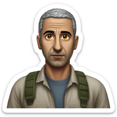 Palestinian man photorealistic serious sticker