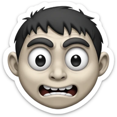 Troll face peur et noir sticker