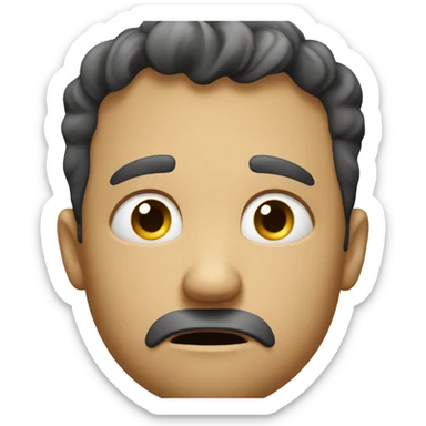 Worried but also sad and stressed sticker