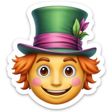 mad hatter emoji sticker